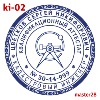 Кадастровый инженер — образец 2