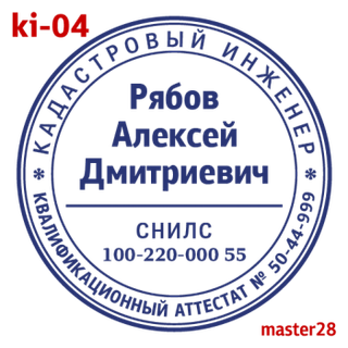 Кадастровый инженер — образец 4