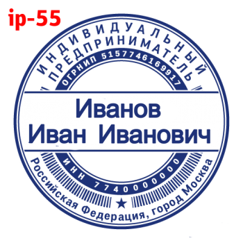 ИП макет #55 — образец оттиска