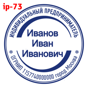 ИП макет #73 — образец оттиска